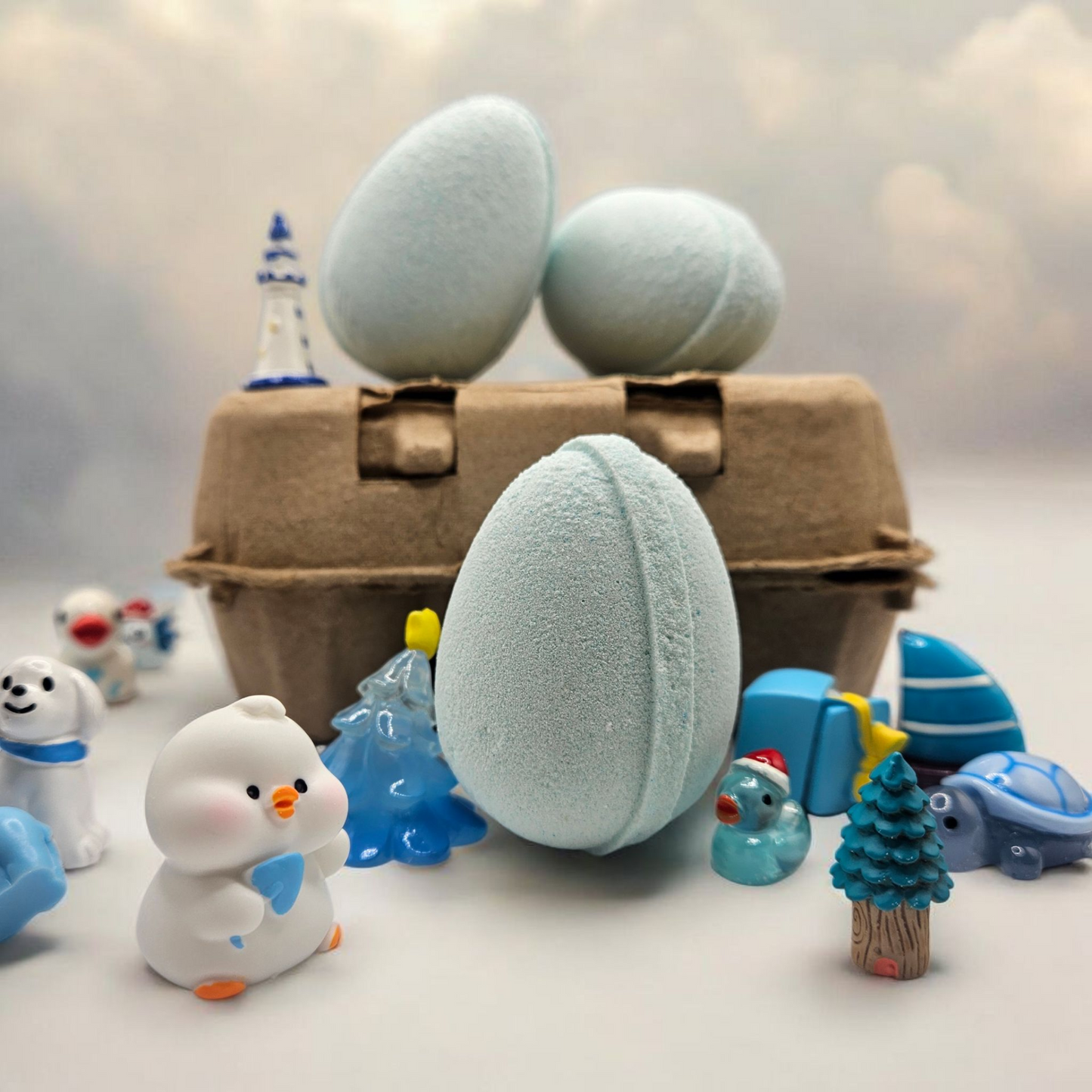 6 Holiday Egg Bath Bombs - Christmas Surprise Inside