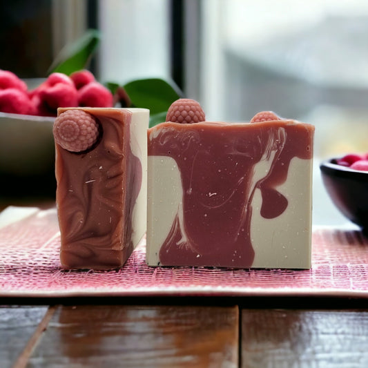 Raspberry Hemp Soap Bar | Natural Handmade Soap | Fruity Scent | Vegan Skincare | Moisturizing & Nourishing | Eco-Friendly Gift